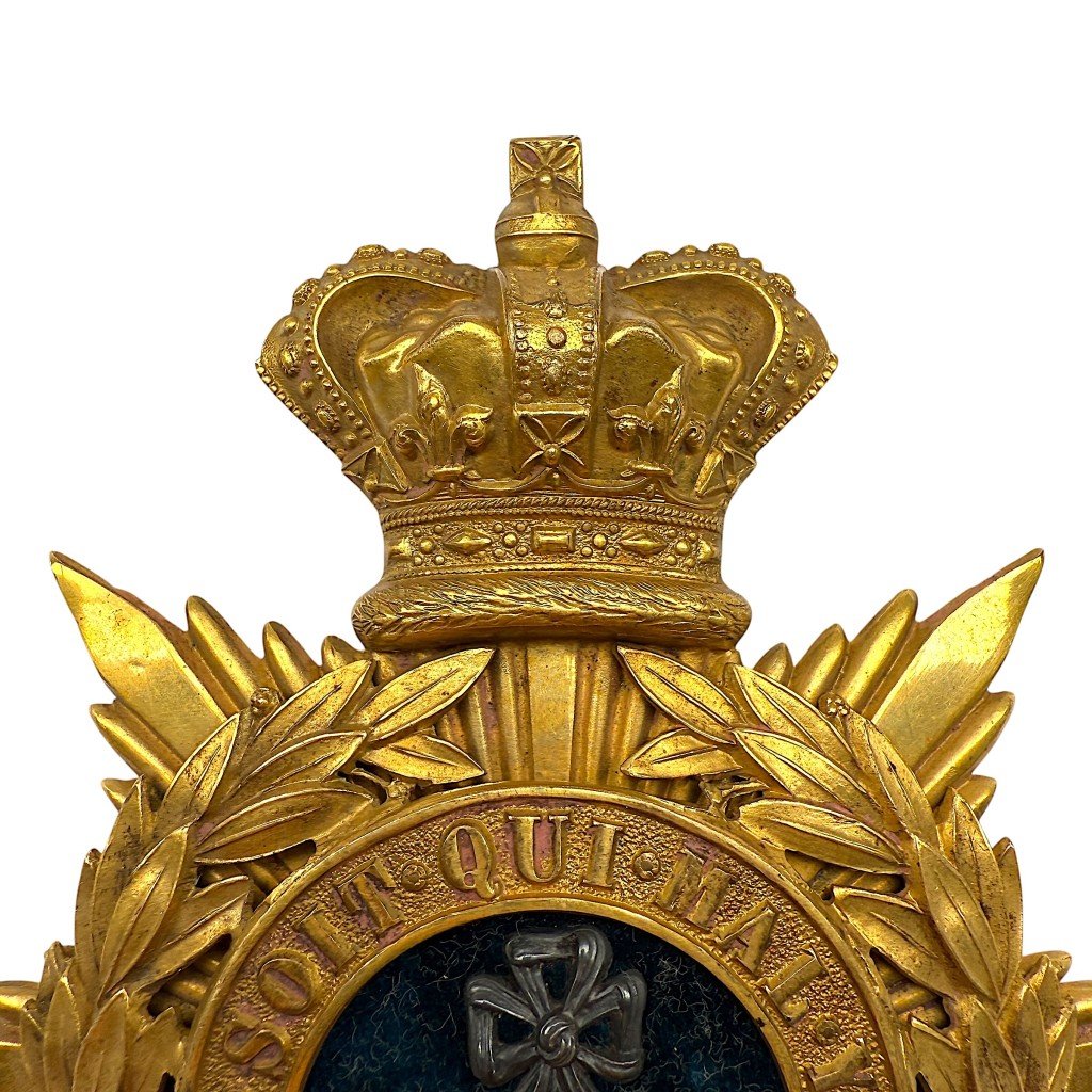 Original 1878-1908 British Shropshire Light Infantry Regiment helmet plate