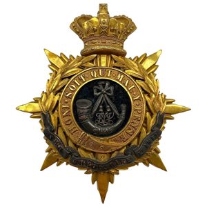 Original 1878-1908 British Shropshire Light Infantry Regiment helmet plate
