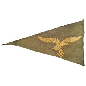 Original WWII German Luftwaffe officers car pennant flag