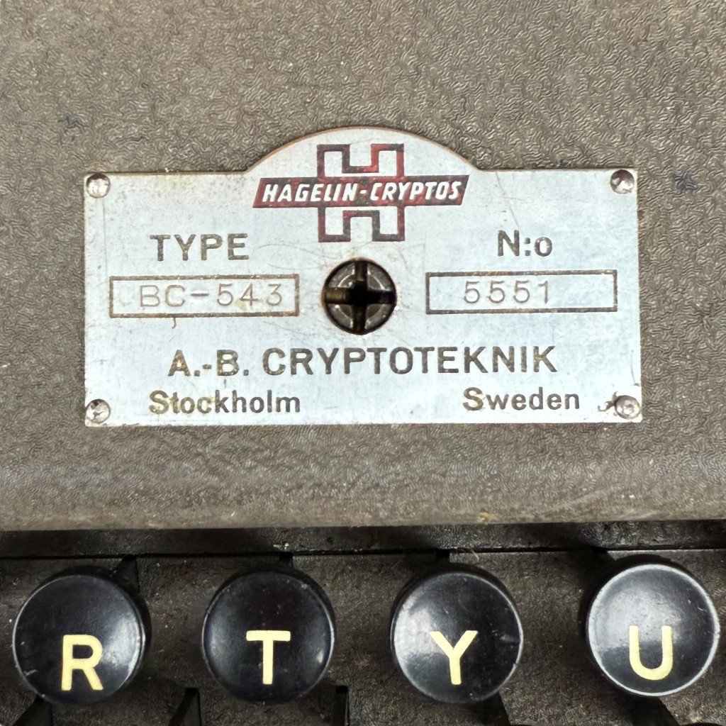 Original WWII Swedish Hagelin BC-543 cipher machine in case