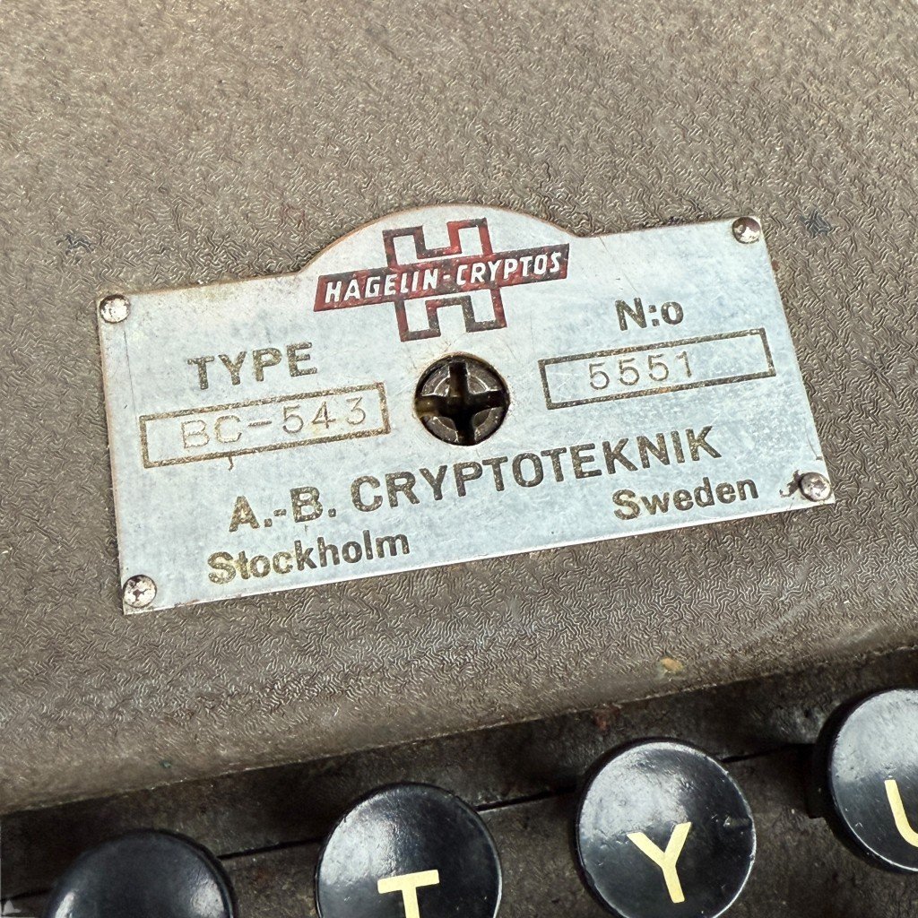 Original WWII Swedish Hagelin BC-543 cipher machine in case