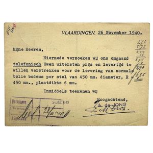 Original WWII Dutch postcard Vlaardingen & Geertruidenberg