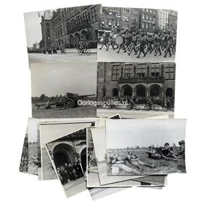 Original Pre 1940 Dutch army photo grouping Rotterdam (large size photos)