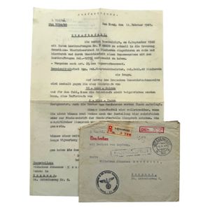 Original WWII German traffic fine Eindhoven 1941