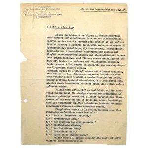 Original WWII German document document Ordnungspolizei in 's-Hertogenbosch