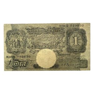 Original WWII German propaganda leaflet British 1 pound banknote
