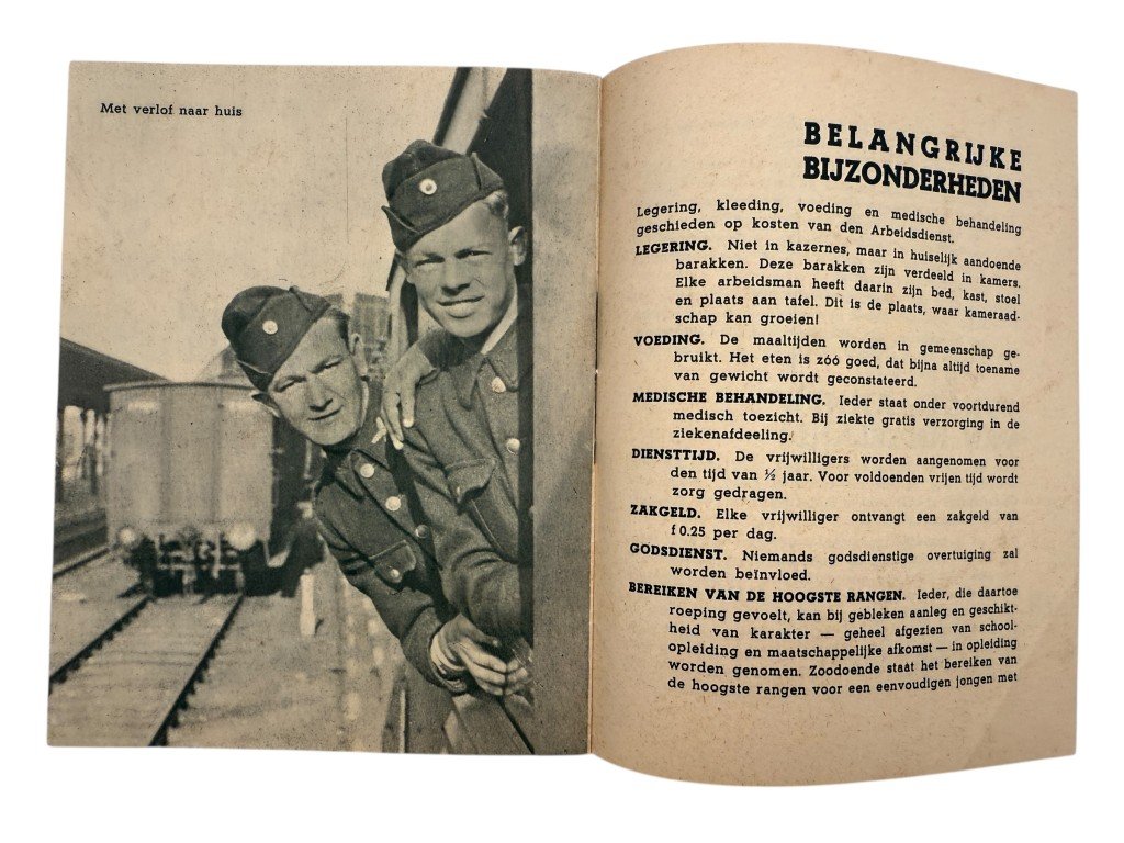 Original WWII Nederlandsche Arbeidsdienst flyer
