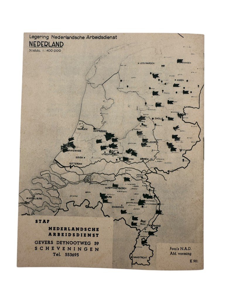 Original WWII Nederlandsche Arbeidsdienst flyer