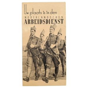 Original WWII Nederlandsche Arbeidsdienst flyer