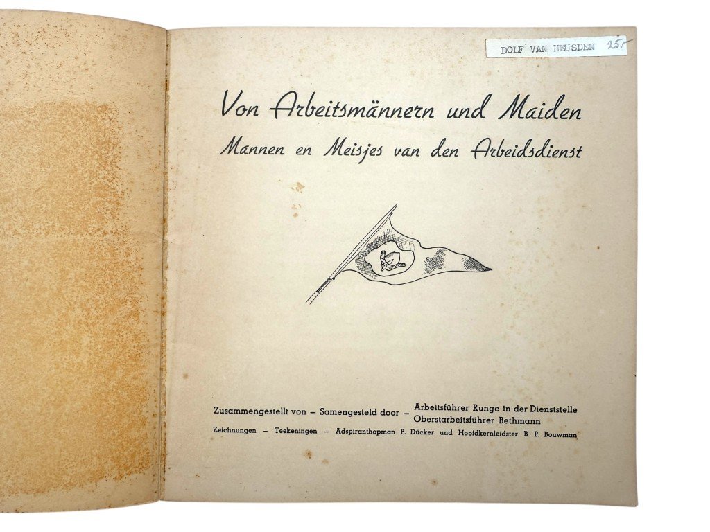 Original WWII Dutch NAD booklet Von Arbeitsmännern und Maiden – Mannen en Meisjes van den Arbeidsdienst