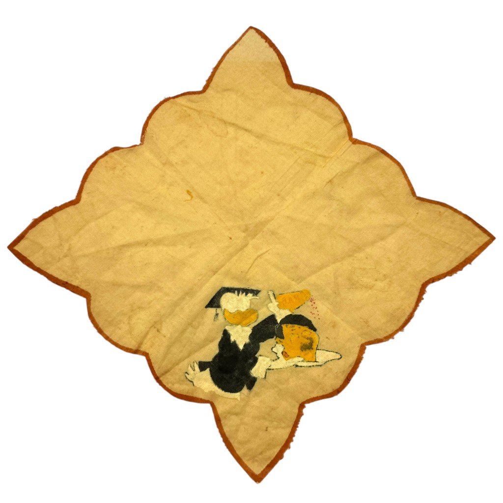 Original WWII British Anti-Axis Donald Duck handkerchief
