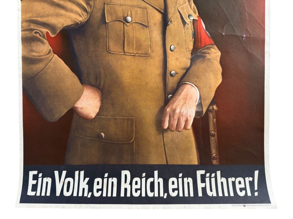 Original WWII German propaganda poster Adolf Hitler