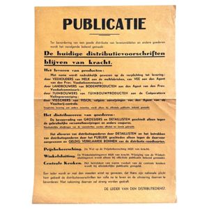 Original WWII Dutch 'Distributiedienst' poster