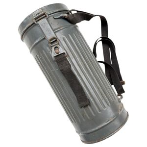Original WWII German Luftwaffe gas mask canister with straps