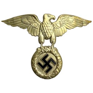 Original WWII German NSKK helmet eagle insignia