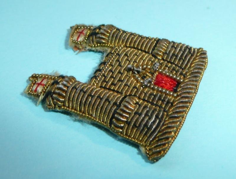 Loyal Suffolk Hussars (LSH) Officer's Bullion Mess Dress Collar Badge