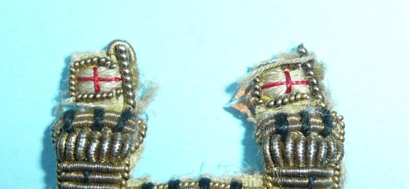 Loyal Suffolk Hussars (LSH) Officer's Bullion Mess Dress Collar Badge