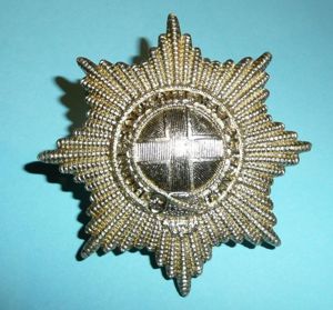Coldstream Guards Gold Coloured AA Anodised Staybite Cap Badge