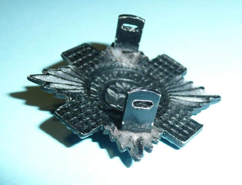 Northern Ireland Issue Blackened Scots Guards AA Anodised Staybrite Cap Badge