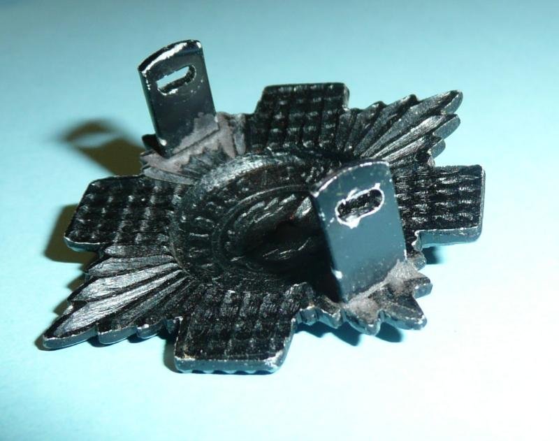 Northern Ireland Issue Blackened Scots Guards AA Anodised Staybrite Cap Badge