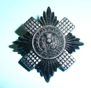 Northern Ireland Issue Blackened Scots Guards AA Anodised Staybrite Cap Badge