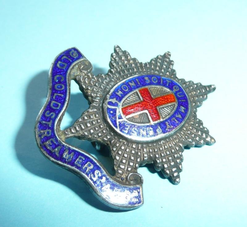 Coldstream Guards Hallmarked Silver and Enamel OCA Lapel Pin Brooch Badge