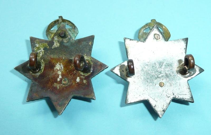 East Surrey Regiment Officer's Matched Pair of Collar Badges