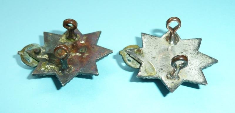 East Surrey Regiment Officer's Matched Pair of Collar Badges