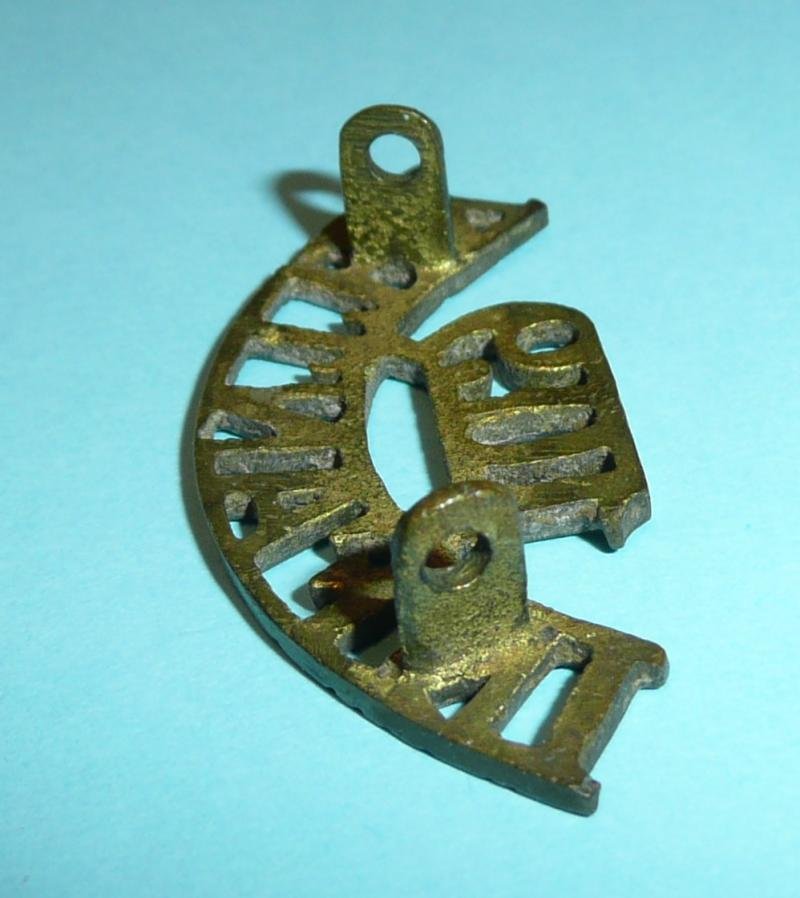 Indian Army - 109th Bombay Infantry One Piece Cast Brass Shoulder Title