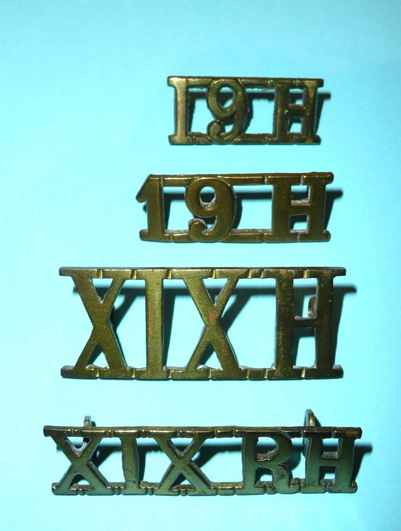 XIXRH - 19th Royal Hussars Officer's Shoulder Title, Post 1908