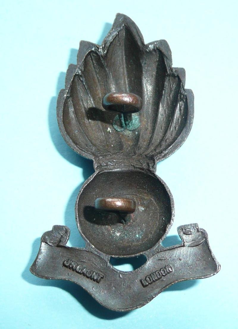 Indian Artillery Officer's OSD Bronze Cast Collar Badge - Arabic Script - Gaunt London Maker