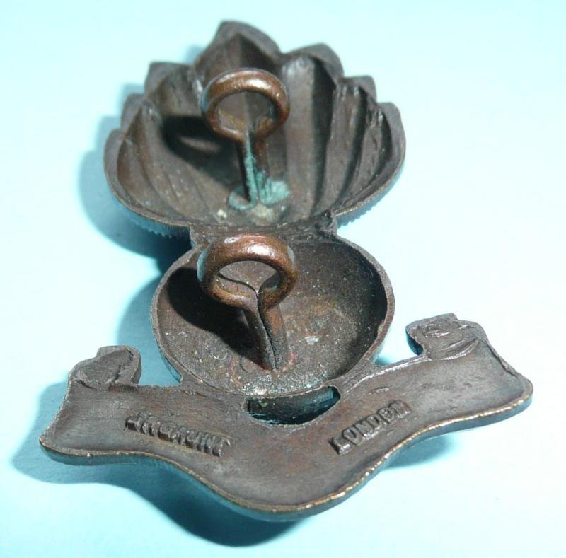 Indian Artillery Officer's OSD Bronze Cast Collar Badge - Arabic Script - Gaunt London Maker
