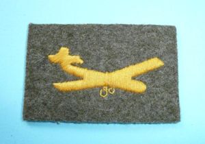 Post WW2 Staffords / King's Own Royal Border Regiment Glider Woven Arm Badge Patch