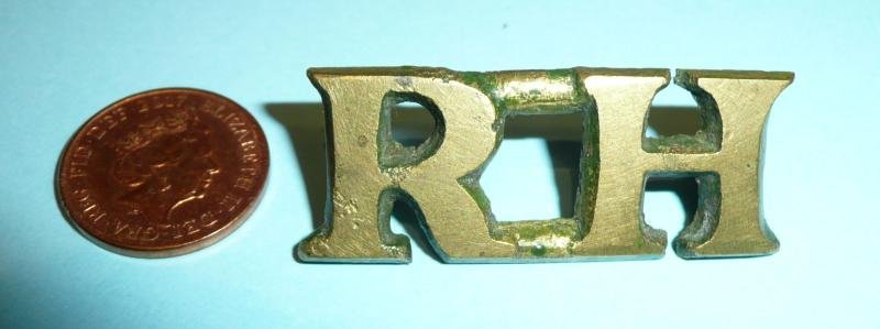 South African Royston's Horse RH Large Souch Hat Brass Letters - Of Australian interest