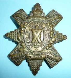 WW1 Canada - 13th Battalion CEF 1st Canadian Division The Royal Highlanders (Black Watch) Of Canada – King's Crown Browning Copper Cap Metal Cap Badge