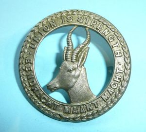 South African Scottish Infantry Regiment General Service White Metal Badge, 1916 - 1927