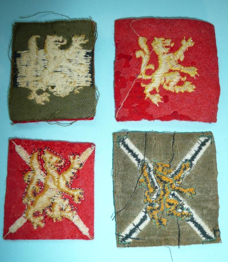 Scottish Woven Cloth Formation Signs Patches Flashes Designation Badges