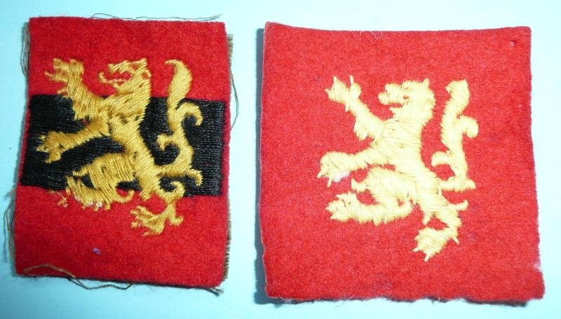 Scottish Woven Cloth Formation Signs Patches Flashes Designation Badges