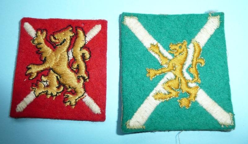 Scottish Woven Cloth Formation Signs Patches Flashes Designation Badges