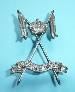 WW2 Indian Army - Hodson's Horse (Bengal Lancers) Officer's Silver Plated Cap Badge