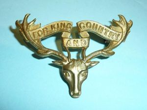 WW1 New Zealand - 12th (Otago) Mounted Rifles Gilt Brass Cap Badge - Gaunt