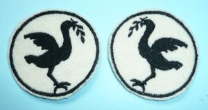 WW2 / Cold War - 23rd Independent Armoured Brigade Embroidered Facing Pair of Formation Signs