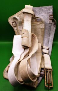 British 37 Pattern White Blancoed Webbing.