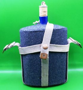 Water Bottle with Canvas Carrier and Cork