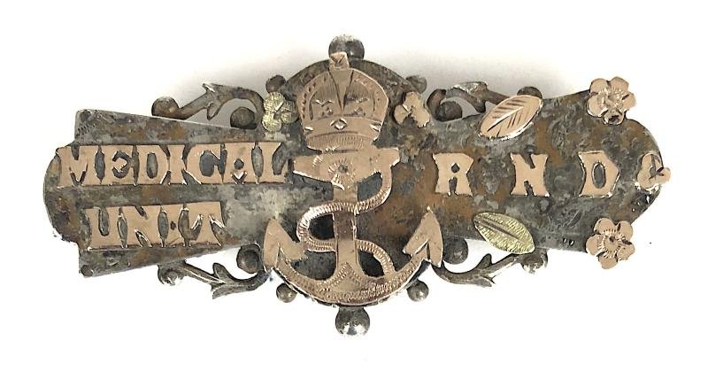 Royal Naval Division RND Medical Unit 1914 Hm Silver Sweetheart Brooch