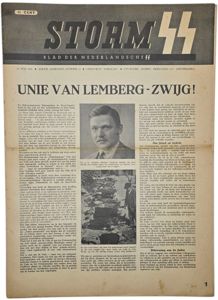 Original WW2 Dutch Waffen SS Newspaper - Storm SS 1st Year No. 15 (1941)