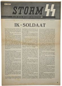 Original WW2 Dutch Waffen SS Newspaper - Storm SS 1st Year No. 17 (1941)