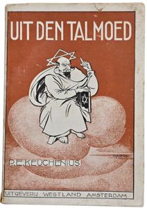 Original WW2 Dutch Antisemitic Collaboration NSB Brochure - Uit den Talmoed, Pieter Emiel Keuchenius, 2nd edition (1941)