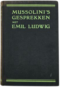 Original WW2 Dutch Book - Mussolini's gesprekken, Emil Ludwig