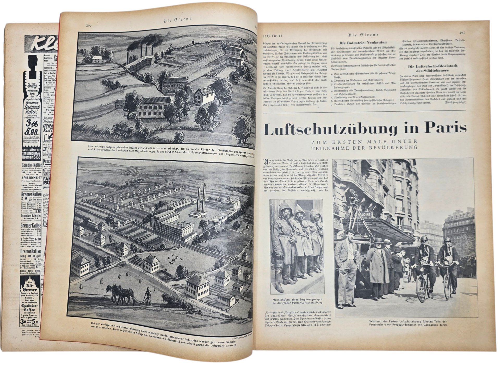 Original WW2 German RLB Magazine - Reichsluftschutzbund, Die Sirene bound year (1935) — image 12